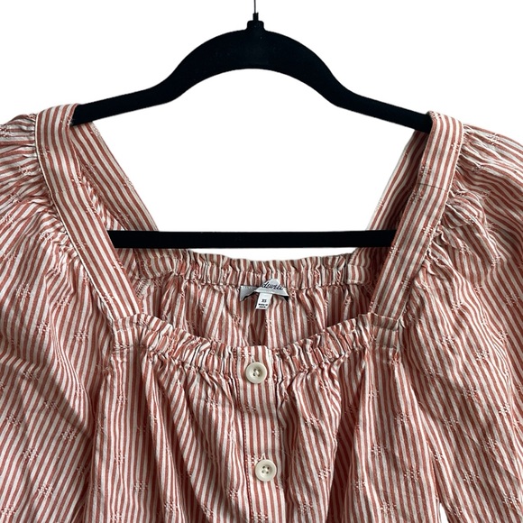 Madewell Puff-Sleeve Button-Front Crop Top (Size XS) - Picture 3 of 4